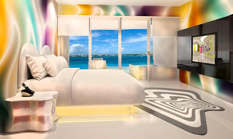 Plush Jacuzzi Ocean View Room at Temptations Resort Cancun